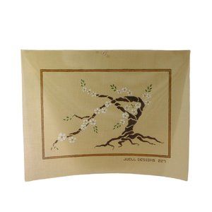 New Vintage Cherry Bonsai Tree Needlepoint Canvas Juell Designs Hand Painted